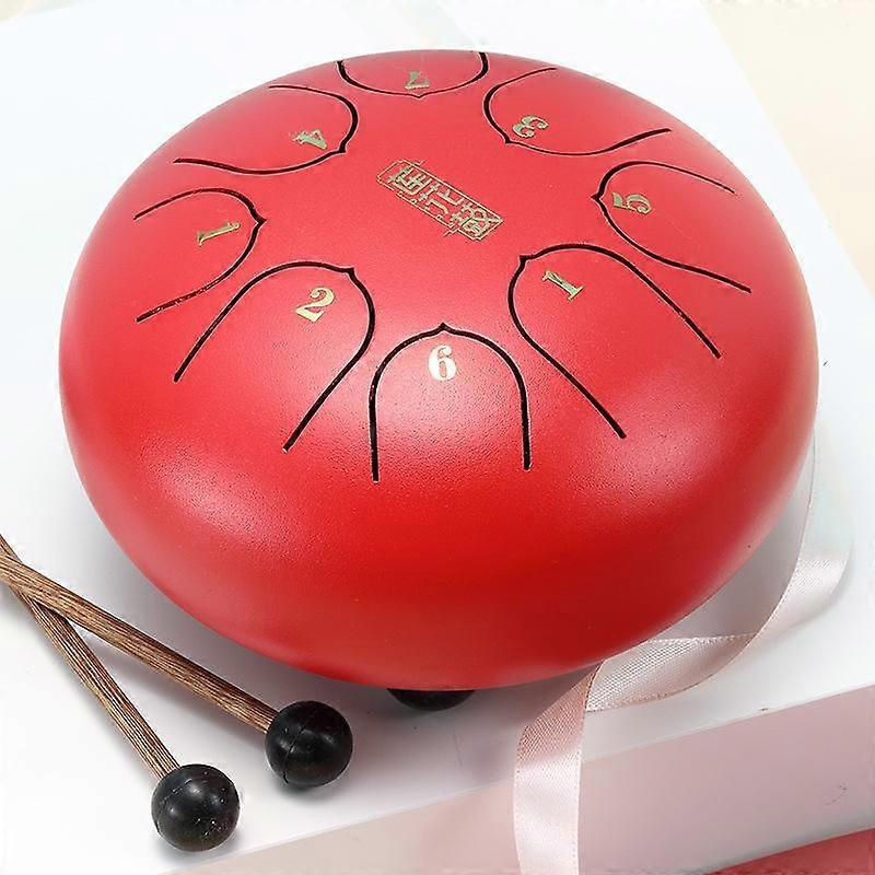 8-tone 6-inch 16 Colors Yoga Special Percussion Instrument with Drumsticks Ethereal Drum Steel Tongue Drum Lotus Drum
