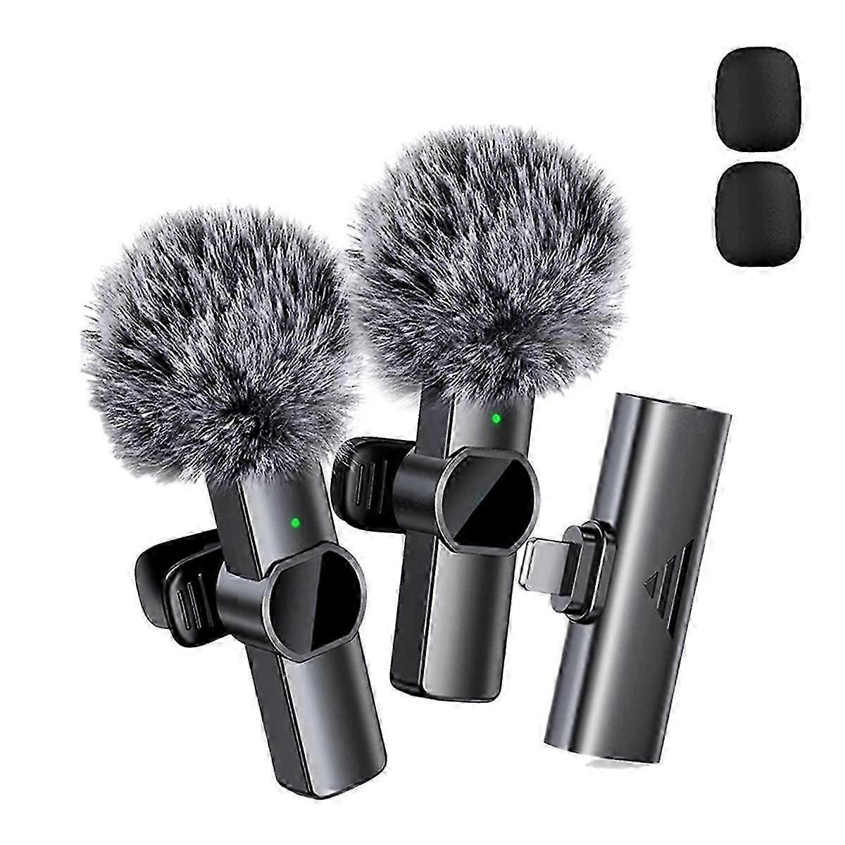 K3Pro Wireless Collar Microphone One to Two Mini Recording Noise Reduction Microphone Interface