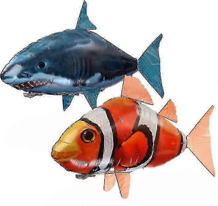 Remote Control Flying Fish Toy Shark Clownfish Electric Inflatable Flying Fish Remote Control Toy