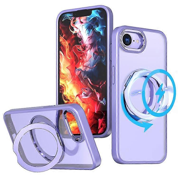 Compatible For iPhone 16e Case Compatible with MagSafe TPU + Acrylic Kickstand Phone Cover