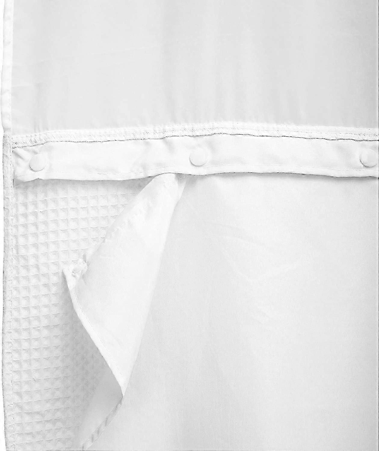 unique Fabric Snap-in Shower Curtain  Replacement, Compatible with Hookless Shower