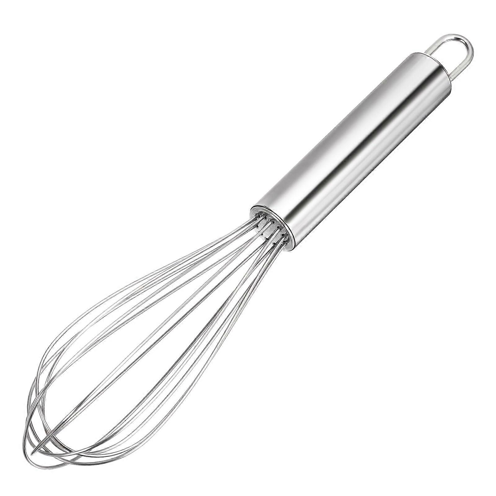 Stainless Steel Whisk - Professional Handheld Kitchen Tool for Whisking Blending Beating Eggs Cheese Coffee