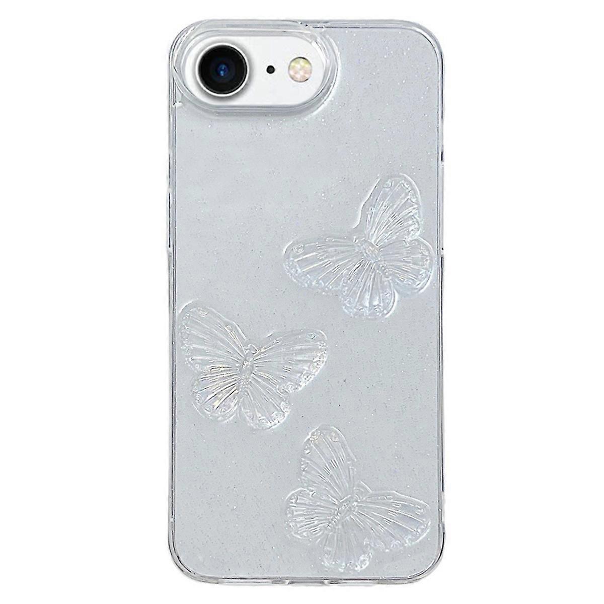 Clear Crystal Butterflies TPU Phone Case