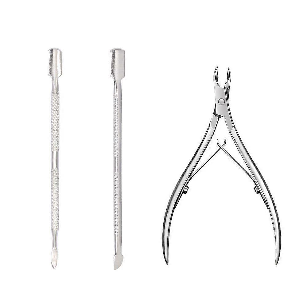 Professional Cuticle Cutter & Pusher Trimmer Manicure Tools with Spring fast