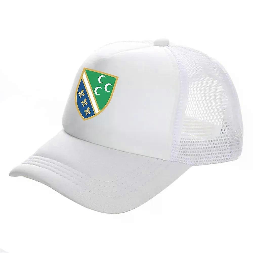 Bosniak National Flag in Sandzak Trucker Cap Summer Men Cool Bosnia Baseball Caps Unisex Mesh Net Hats