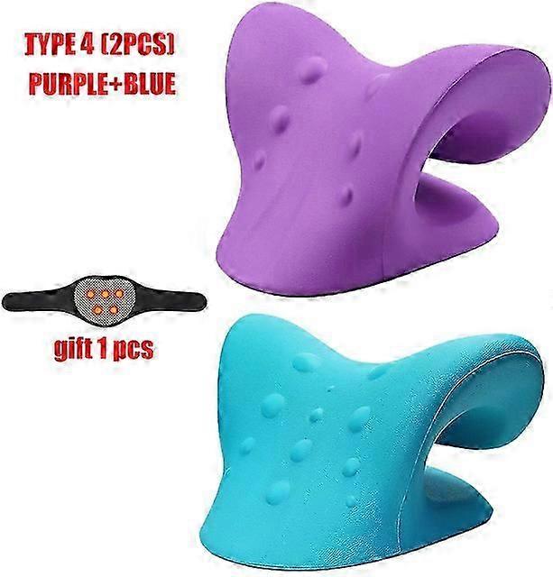 Neck And Shoulder Relaxer Cervical Traction Device For TMJ Pain Relief And Cervical Spine Alignment Chiropractic Pillow Stretche