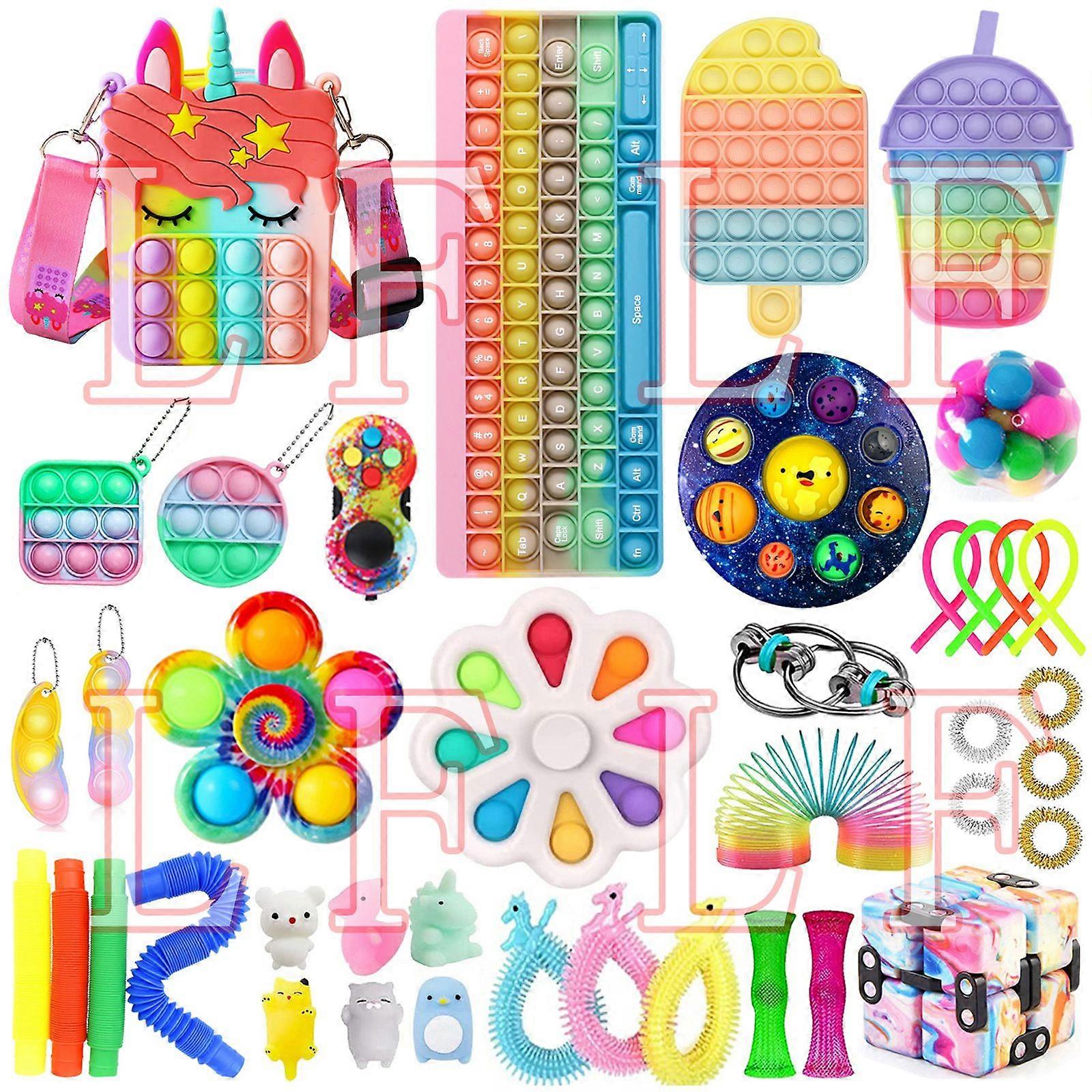 TG18762C1 #クリスマスのガス抜きとストレス解消のおもちゃセットそわそわキューブ編みネットスクイーズFOXMIND