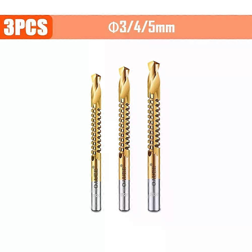 3/4/5/6Pcs Cobalt Drill Bit Spiral Screw Metric Composite Tap Drill Cutting Drilling Polishing Woodworking Hss Power Tools
