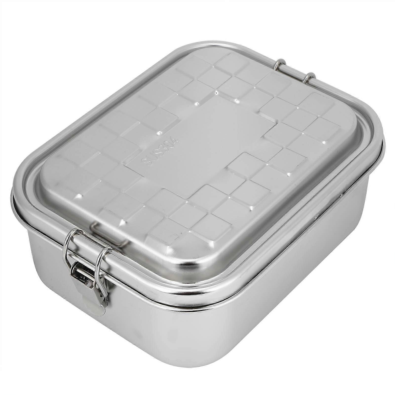 Single Layer Lunch Box Stainless Steel 304 Food Bento Container For Students Home Use