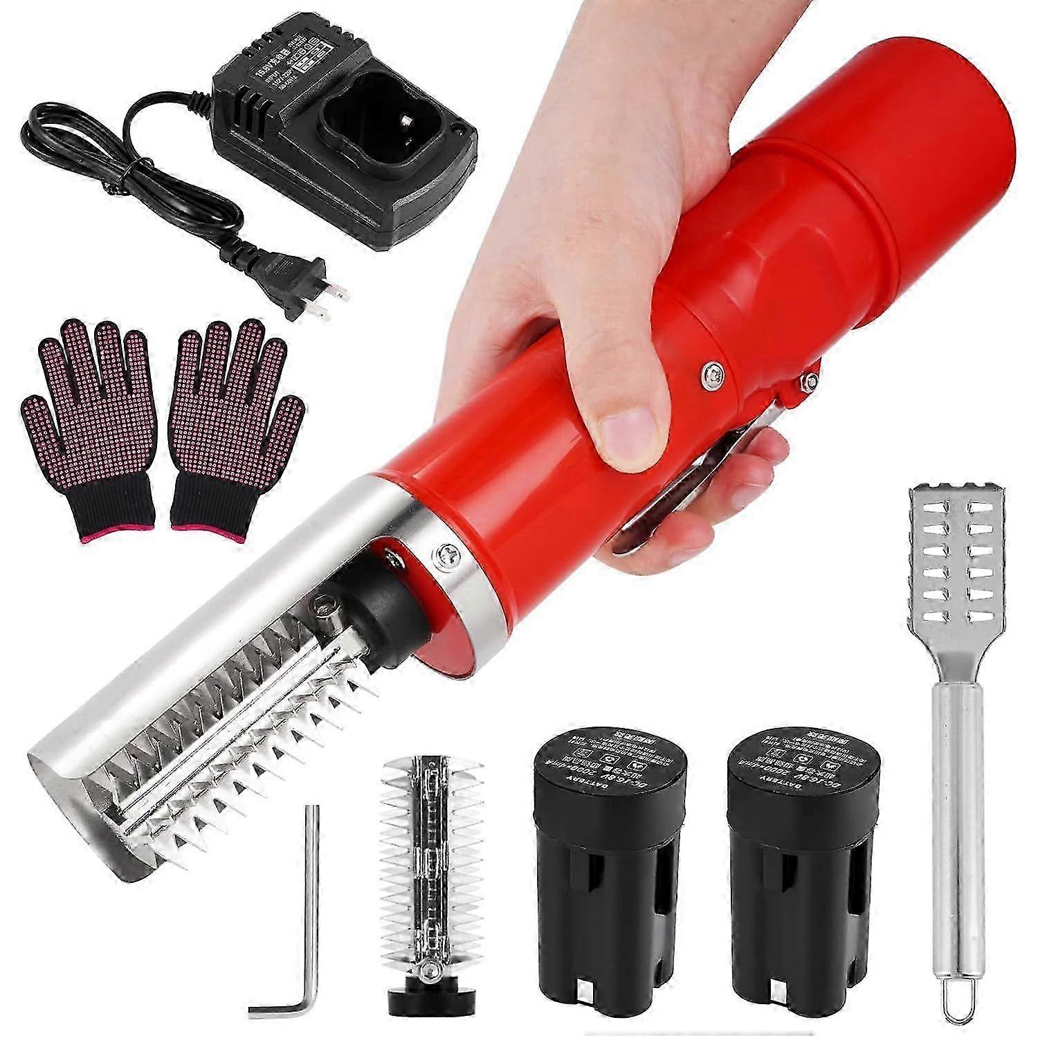 Electric Fish Scaler Cordless Fish Scale Scraper Cleaner with Extra Rechargeable