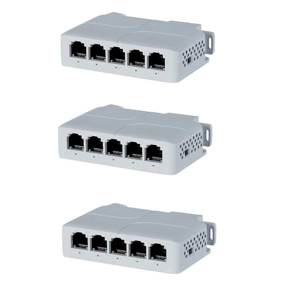 5 Port 10/100Mbps POE Extender 1 in 4 Out Network Switch Repeater Support IEEE802.3af/at/bt for PoE