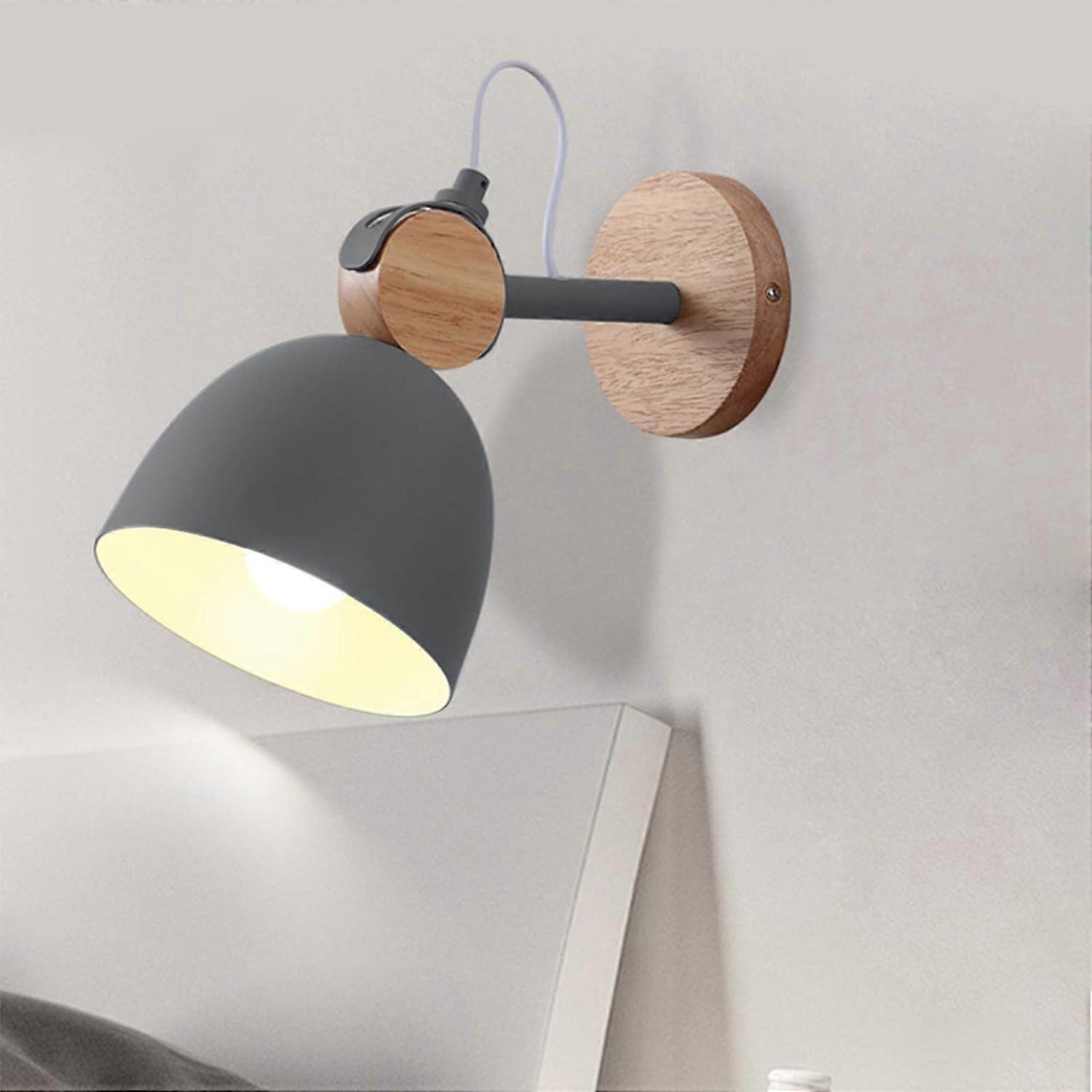 Task Lighting Revolutionized, Solid Wood Wall Lamp With E27 Standard Interface For Easy Bulb Replacement, Adjustable Wall Sconces For Customizable