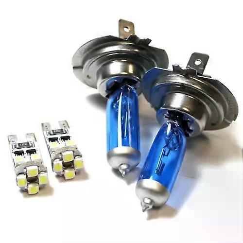 Volvo V50 H7 501 55w Super White Xenon HID Low/Canbus LED Side Light Bulbs Set