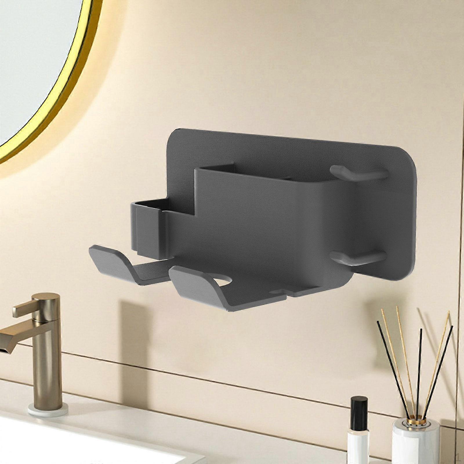 Dryer Holder Rack Hair Styling Tools with Comb Punch-free Bedroom Salon Storage