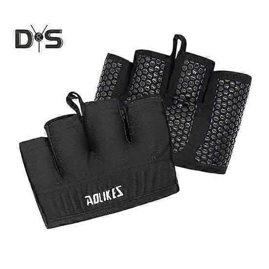 1 paire de gants de fitness rembourrage de paume élastique gants d’musculation gymnase exercice d’entraînement antidérapant coussinets de préhension unisexes demi-doigts