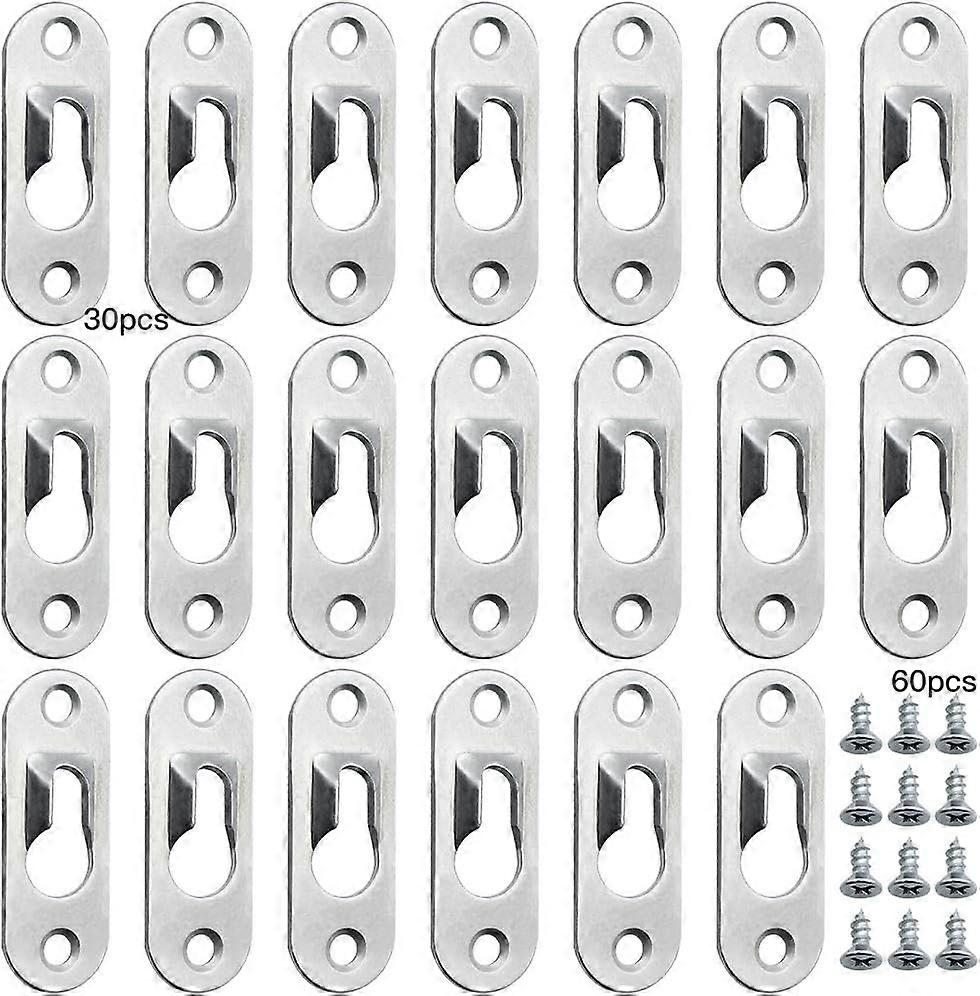 Elemente de fixare metalice Umerase pentru gaură de cheie, suport de perete încastrat rezistent pentru agățarea dulapului, rezistență la rugină, feronerie de ramă de imagine de construcție robustă, 45 mm X
