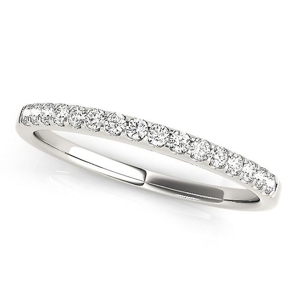 14 Karat Weißgold Diamant überbackenes Set Ehering (1/6 cttw)