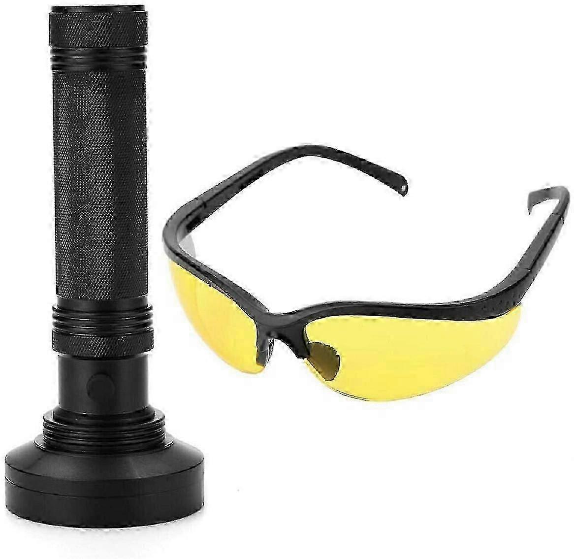 UV Blacklight Flashlight Extra Bright 100 LED 395nm Pet Dog Cat Urine Detector with UV Sunglasses