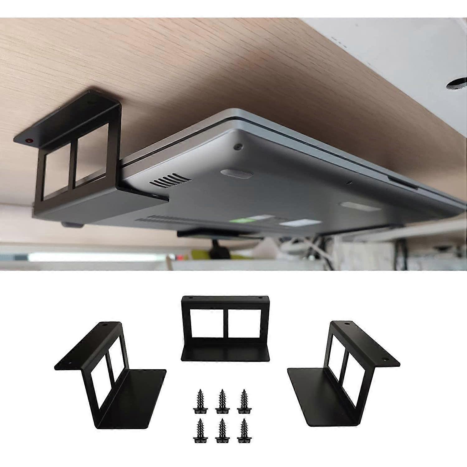 Soporte de almacenamiento debajo del escritorio para computadora portátil y tableta de 4,8 cm