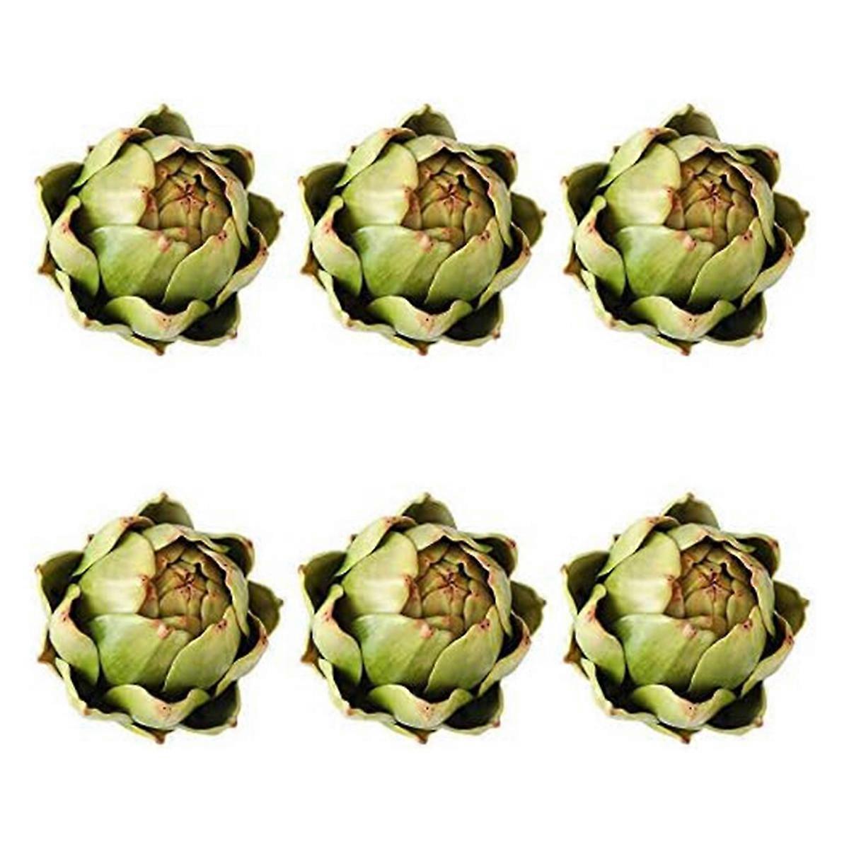 6Pcs Artificial Artichoke Vegetables&Fruits for Home Table Deco