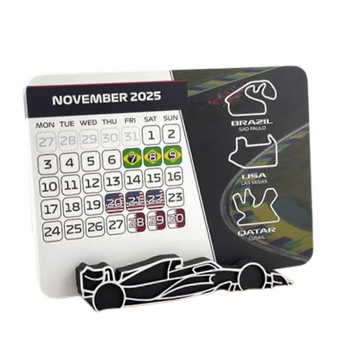 Racing Paper Calendar Desktop Station Calendar