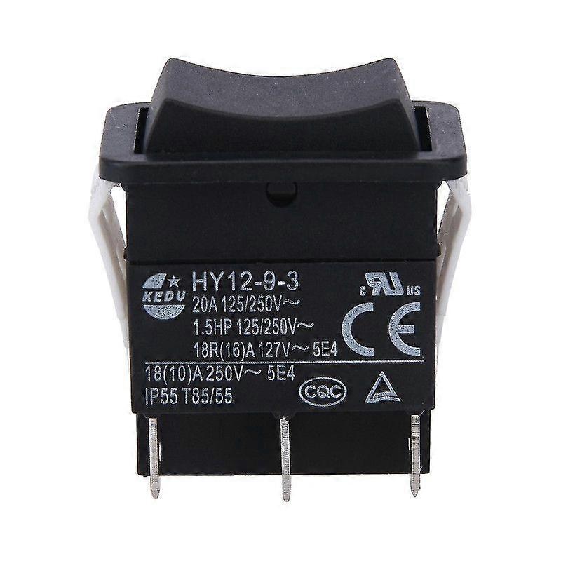 HY12-9-3 Small Industrial On Off Rocker Switch Push Button Boat Arc ABS Durable-yu