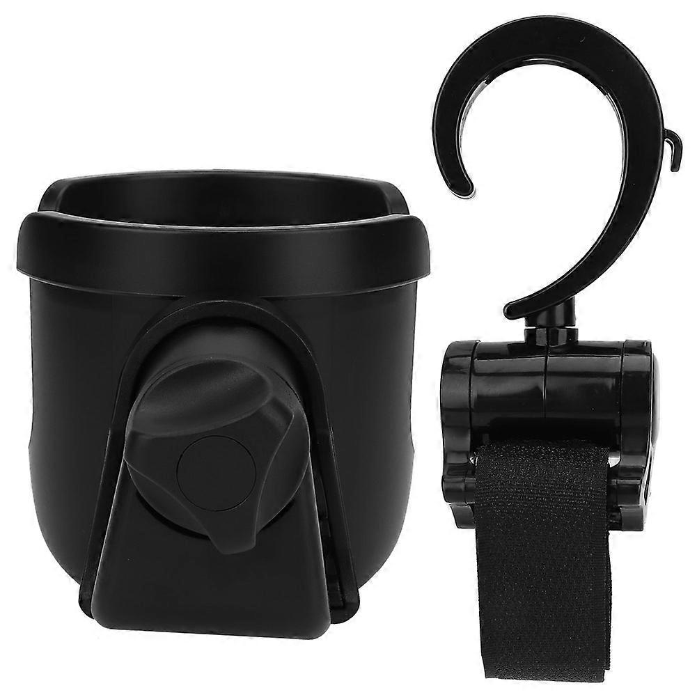 Infant Stroller Water Cup Rack Bracket Bottle Holder Pushchair Drink Holder + Hook