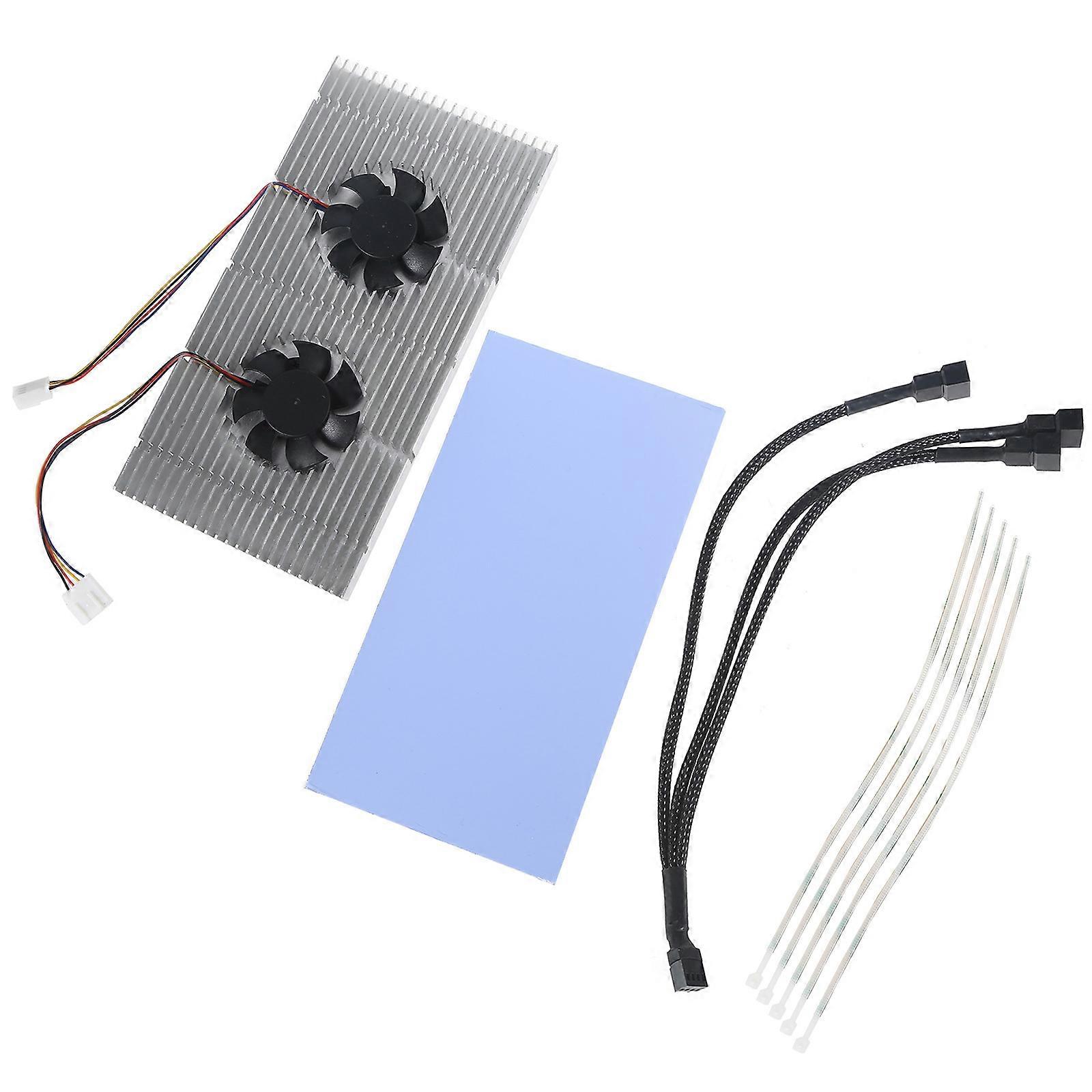 Aodized CNC Heasink GPU Integration Backplane Radiator for RTX 3090 3080 3070 Graphics Card Dual Fan High Perform Silver