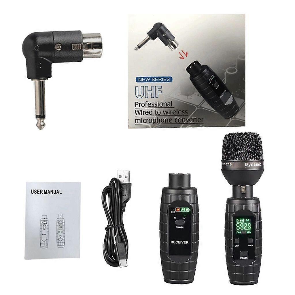 UHF Wired to Wireless Microphone Converter Microphone Wireless Music-Systems