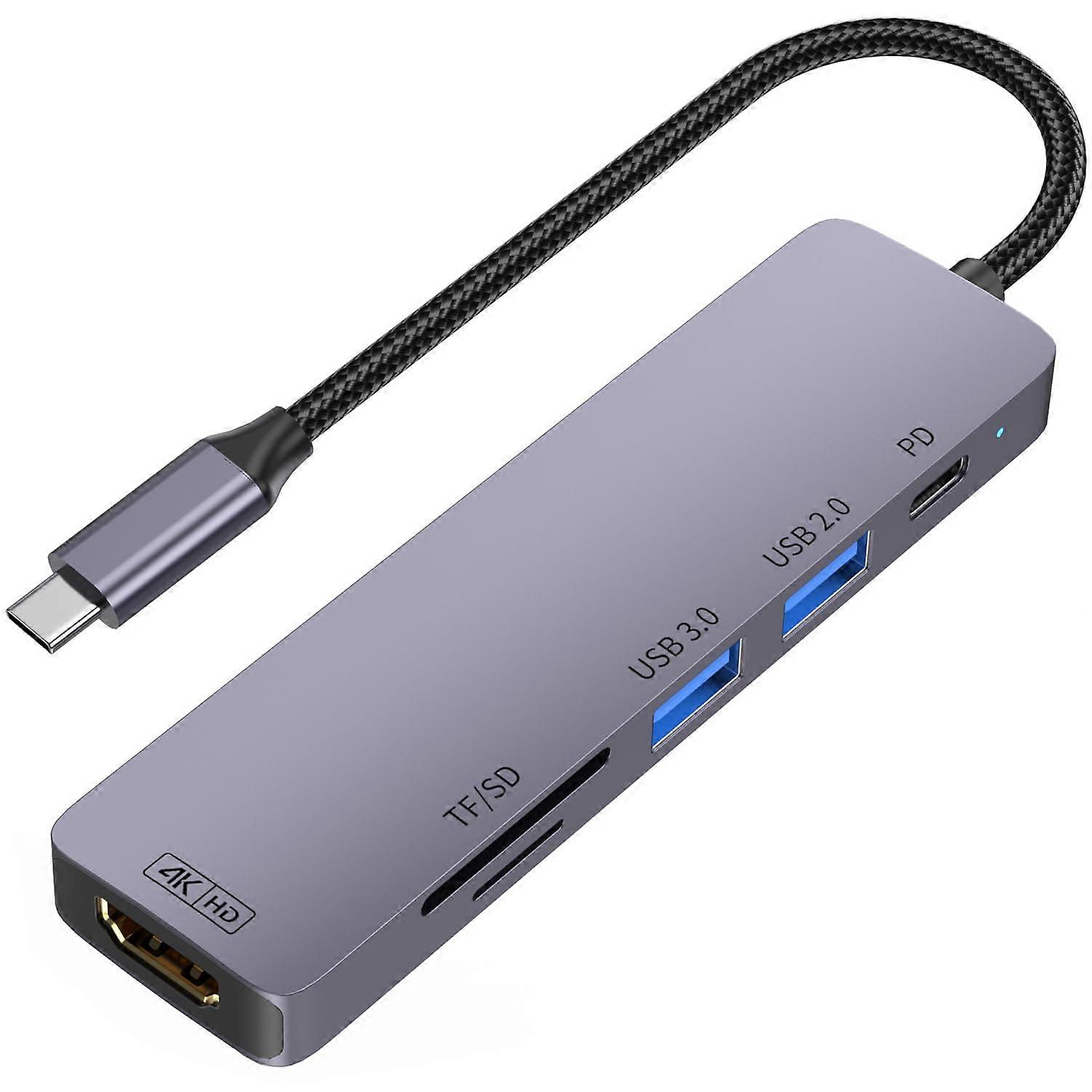6 in 1 USB C Hub for MacBook and Laptop