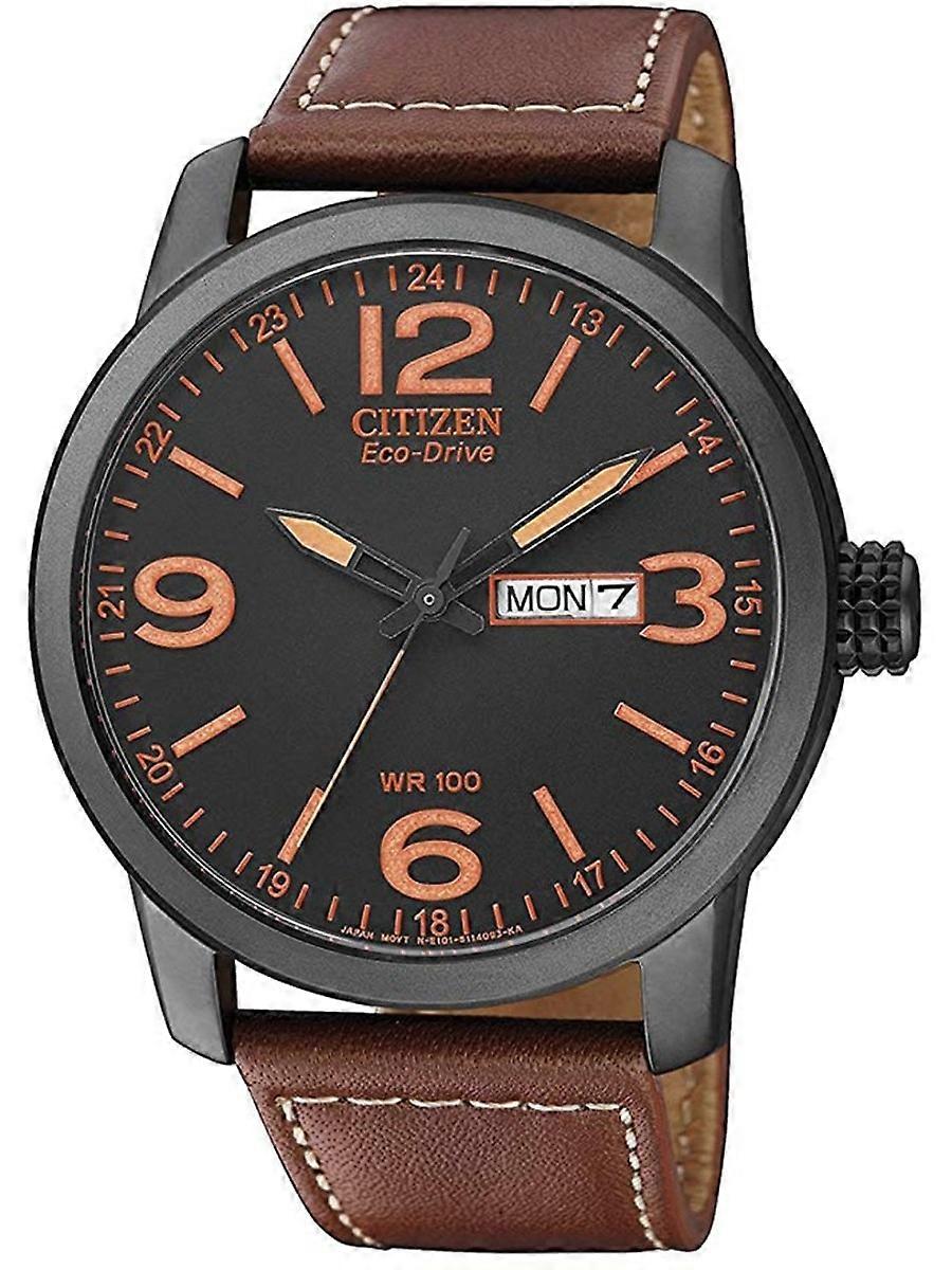 Citizen Braun Echtes Leder Eco-Drive BM8476-07E Herrenuhr