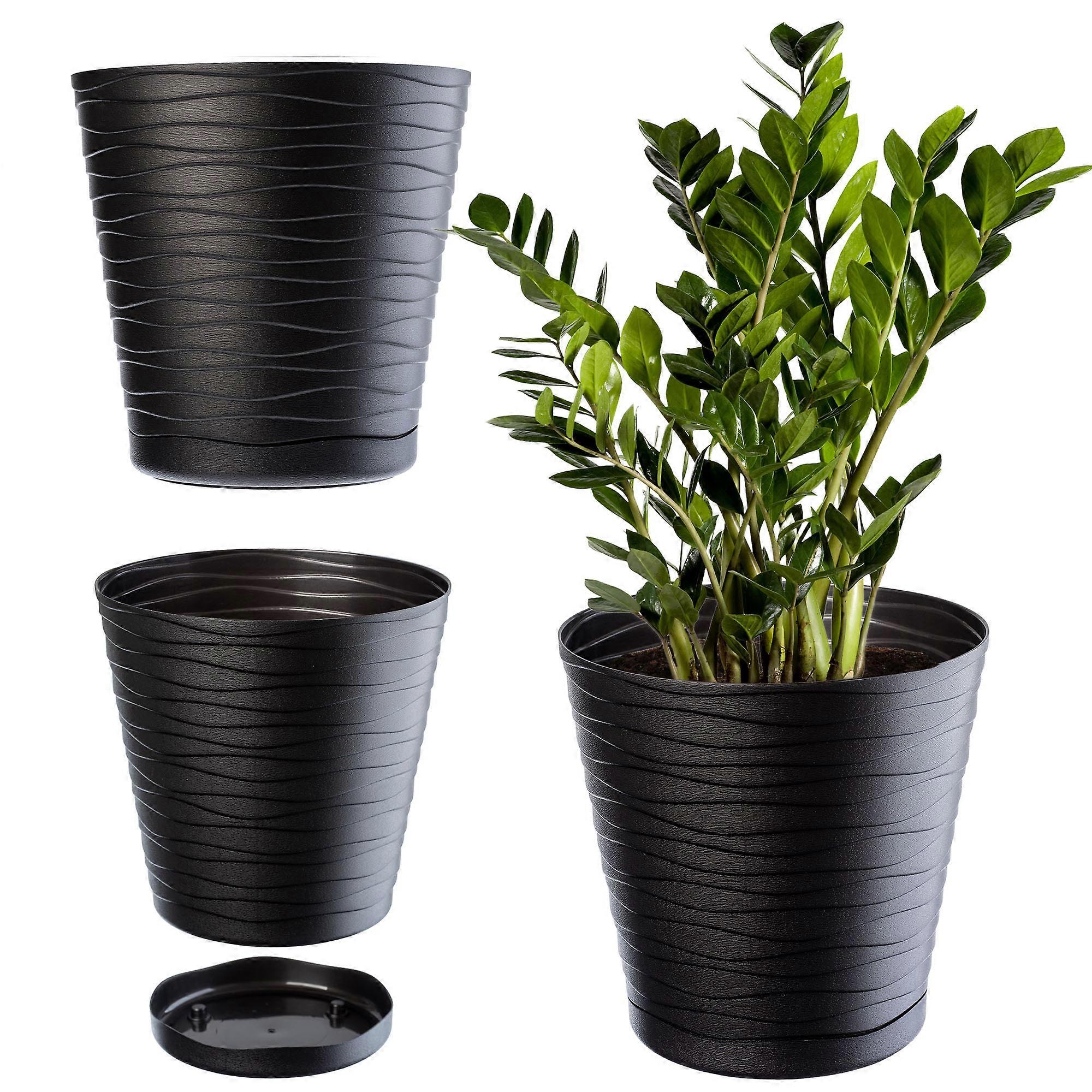 KADAX Maceta Maceta 30cm Cubierta con Soporte Parterre de Plástico