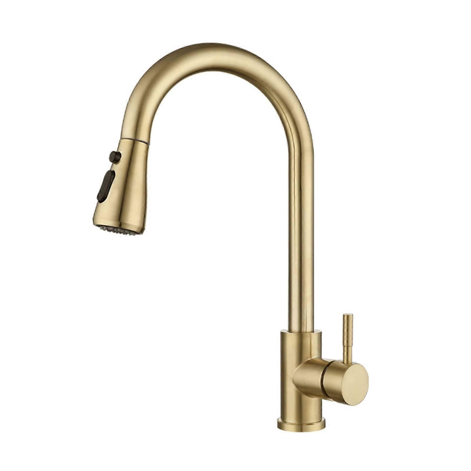 Pull Out Sensor Gold Kitchen Faucet Sensitive Touch Control Faucet Mixer for Kitchen Touch Sensor Kitchen Mixer Tap(Brushed Nickel,No Touch)