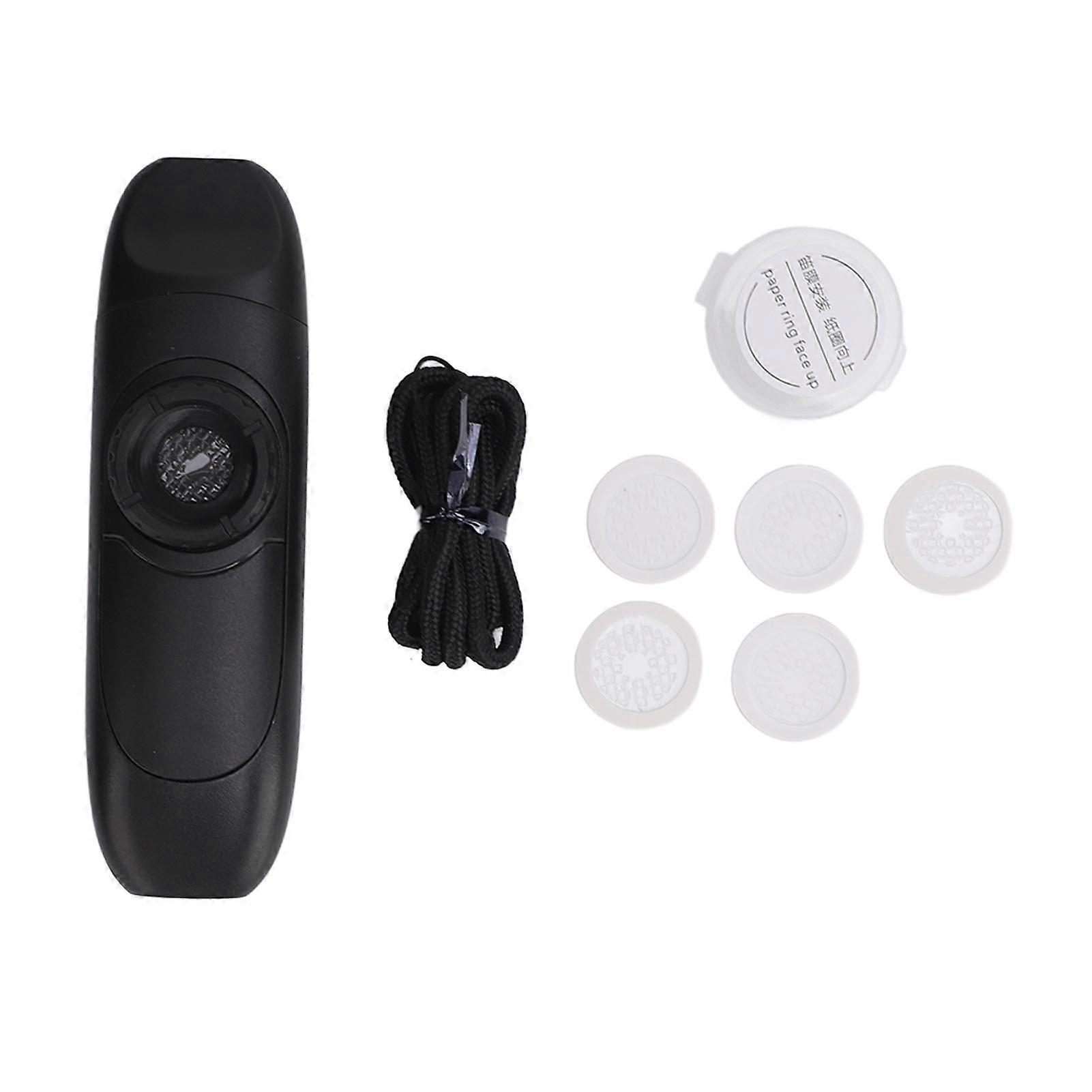 Professional Kazoo Flute ABS Plastic Musical Wind Instrument with 5 Diaphragms for Performance Black Durable