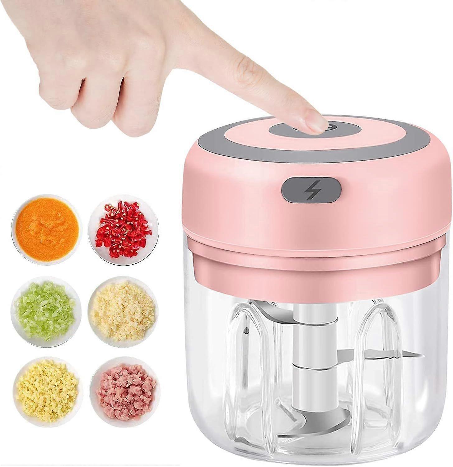 Electric Garlic Chopper - 250ml Mini Food Processor for Garlic, Ginger, Pepper & Vegetables