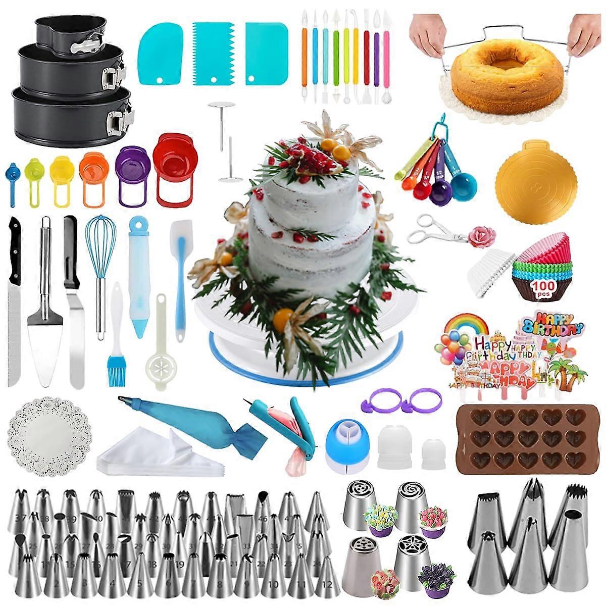 390 Cake Decoration Material Set - Cooking Vehicles Cake Molds, 3-Pack of Durable Silicone Baking Molds, Multi-Use Cake Tools