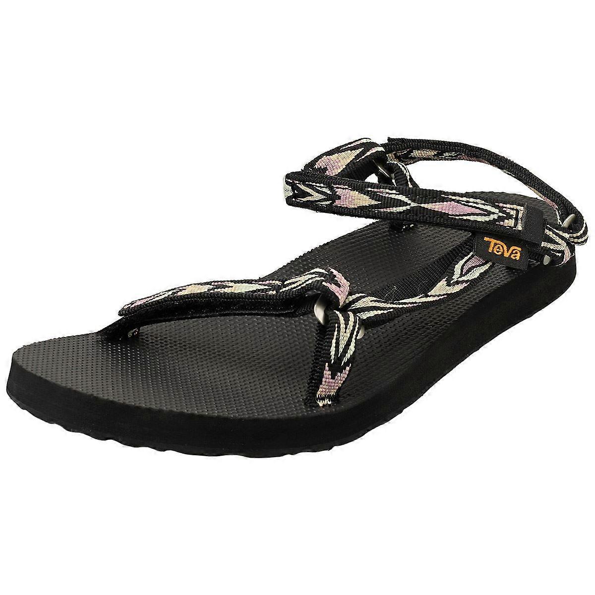 Teva Original Universal Slim Womens Walking Sandals in Black Multicolour