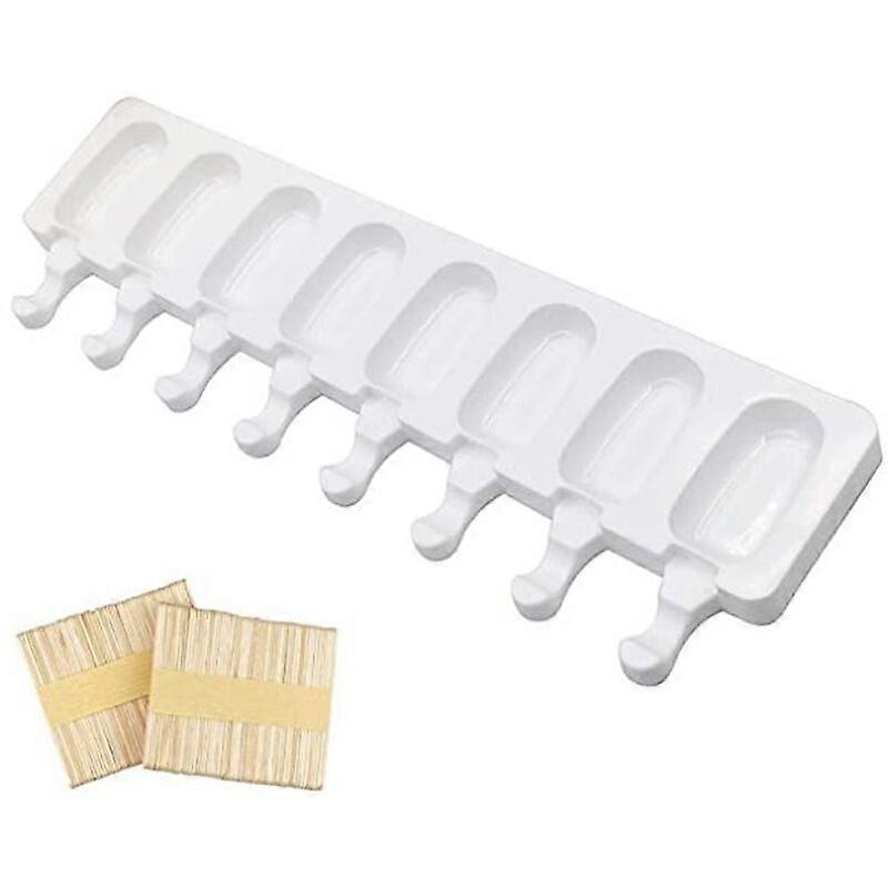 Ice Pop Mould, Eskimo Mold Made of High Quality Plastic, BPA Free and FDA Approved, Set of 6 Sorbets with Stand (Green)