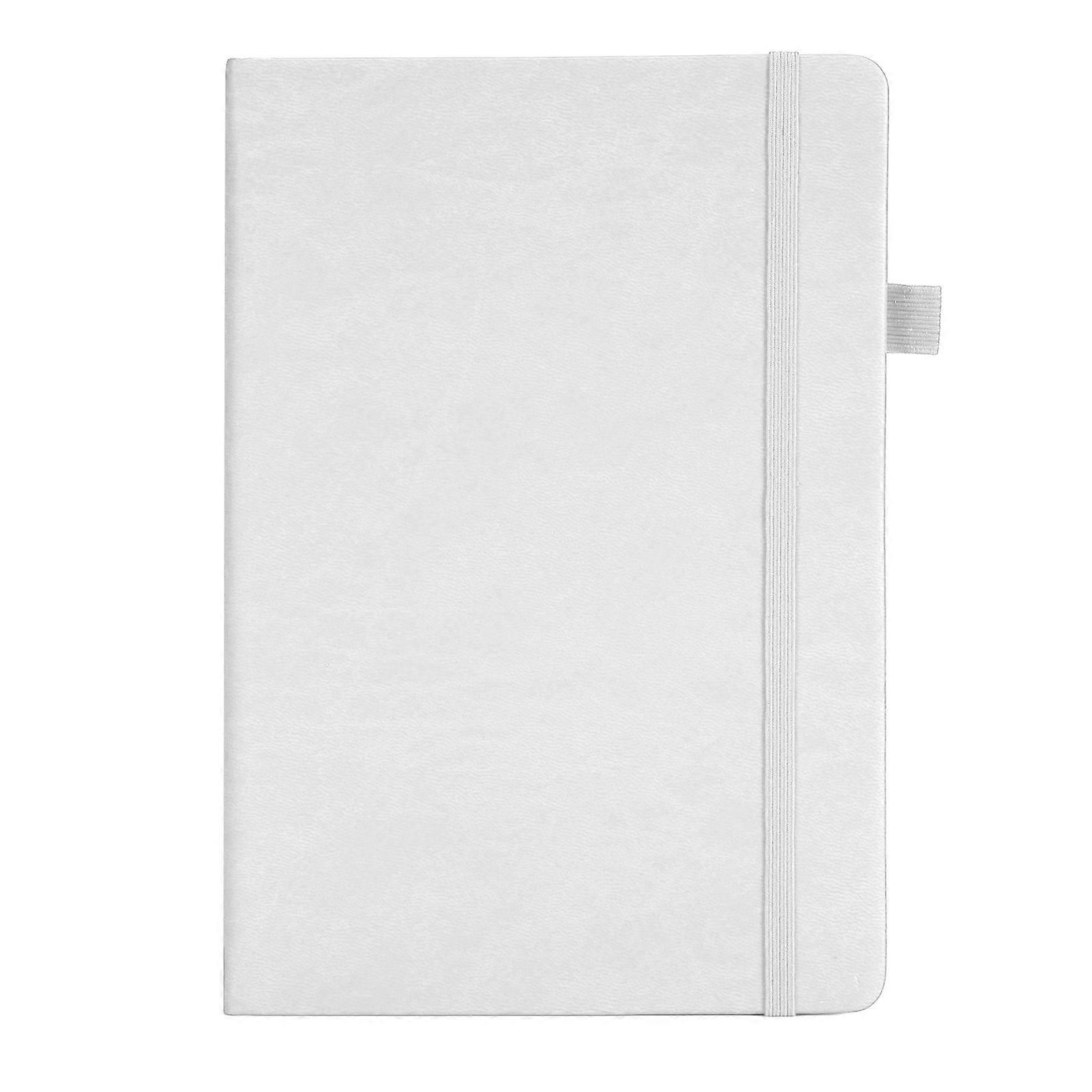 A5 Lined Notebook Portable PU Leather Hardcover Notebook with Elastic Strap for Business School