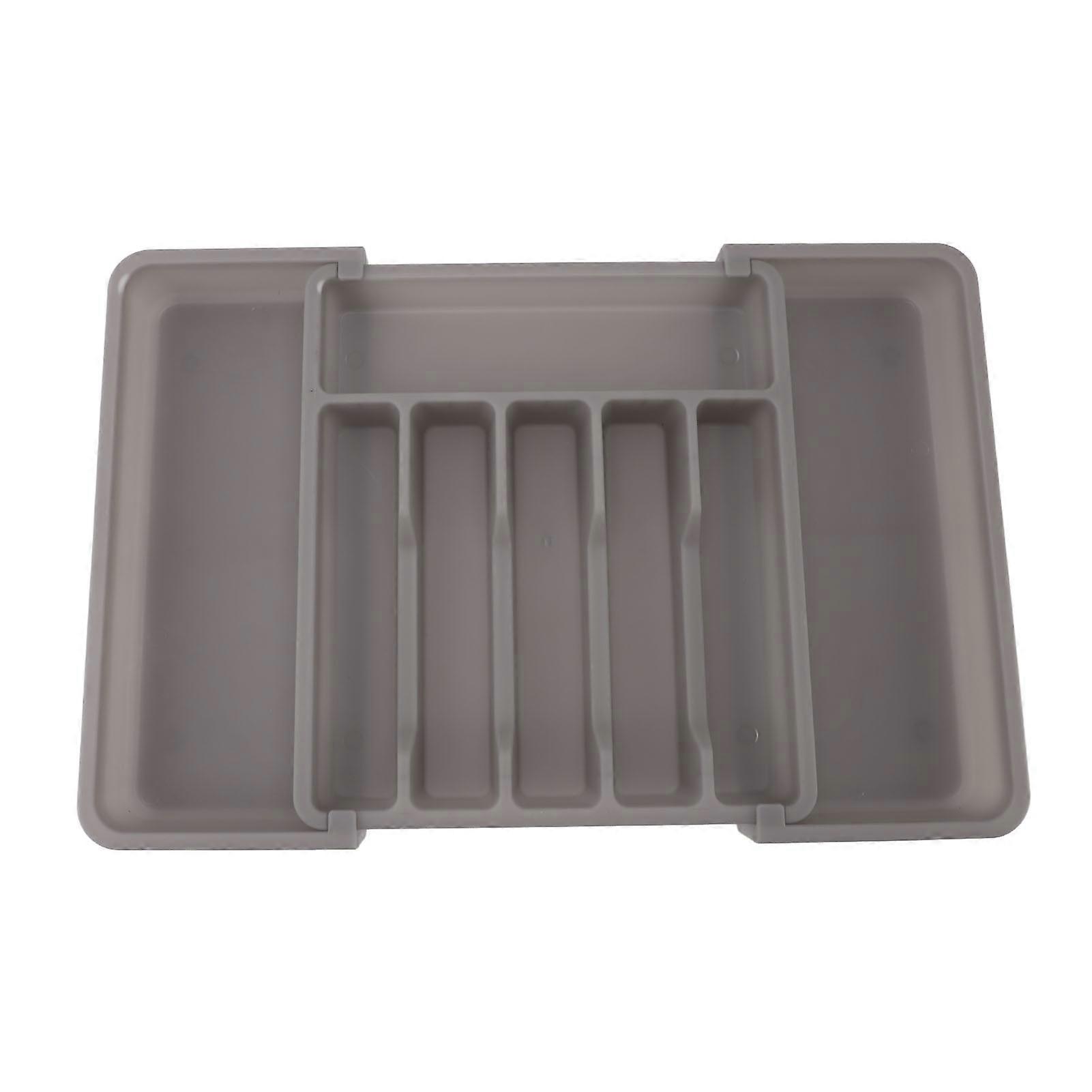 Utensil Tray Multi Compartments Space Saving Expandable Kitchen Drawer Organizer for Silverware Flatware Cutlery