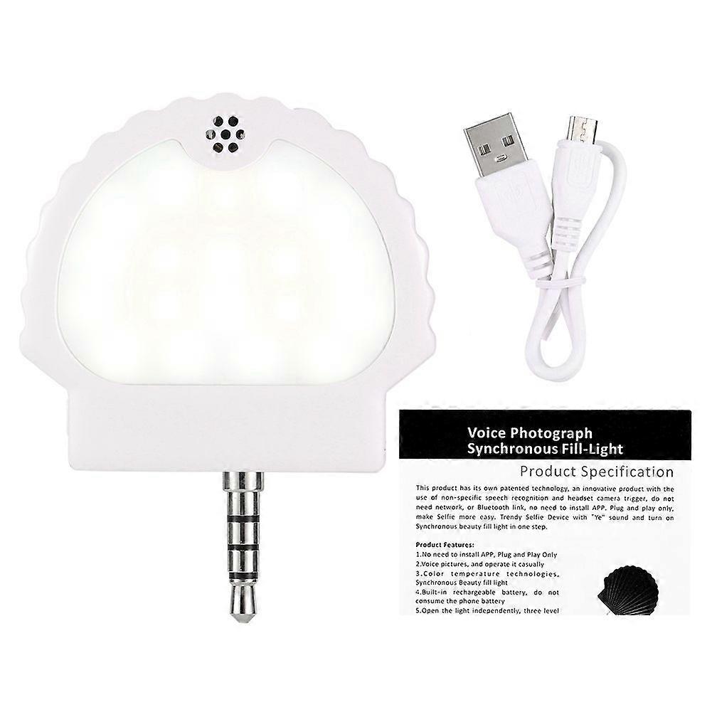 Portable Clip Selfie Lamp Flash Lens Beauty Fill Light Lamp for Cell Phone Smartphone Black