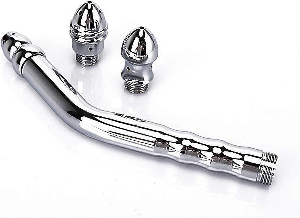 Enema Shower Shower Angle with 3 Heads for Deep Vaginal and Anal Cleansing, Aluminum Bidet Shower Head for Washing Private Parts Colonic Shower System