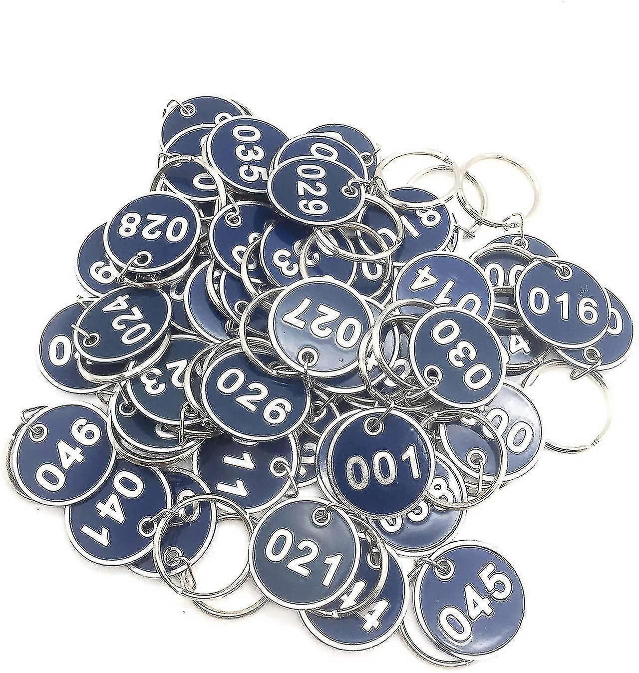 キータグ番号 カラフルな金属番号タグ 番号キーリングキーチェーンタグ 金属