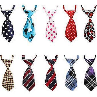 Dog Bowties Neck Ties Grooming Bows For Small Dogs Cats Puppy Pography - Valentine 10 Pcs
