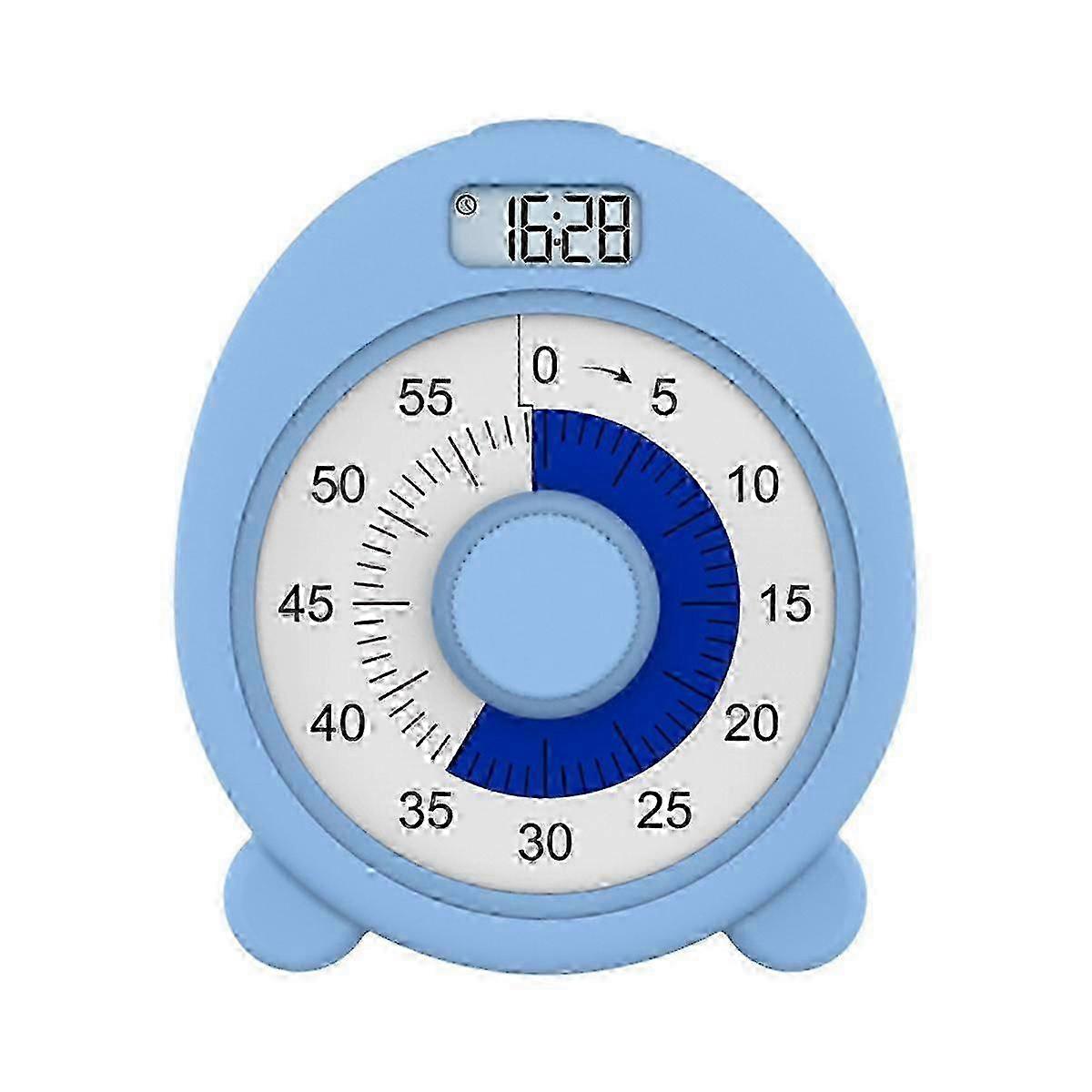 60-Minute Countdown Visual Timer with Built-in Clock and Night Light for Kids and Adults Rechargeable
