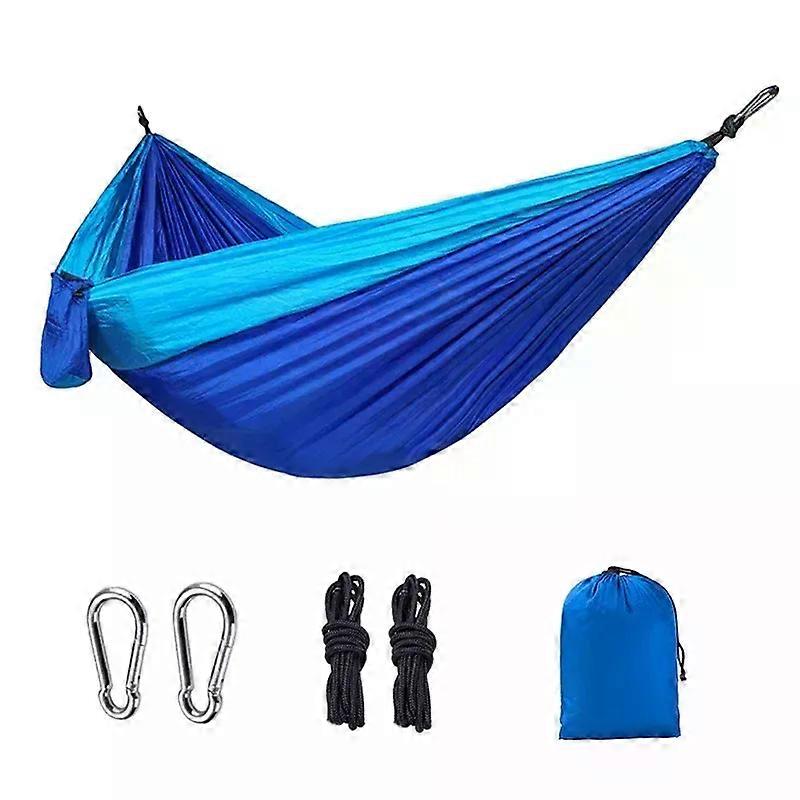 Portable Outdoor Camping Hammock with Nylon Color Matching, High Strength Parachute Fabric Hanging Bed, Single Person
