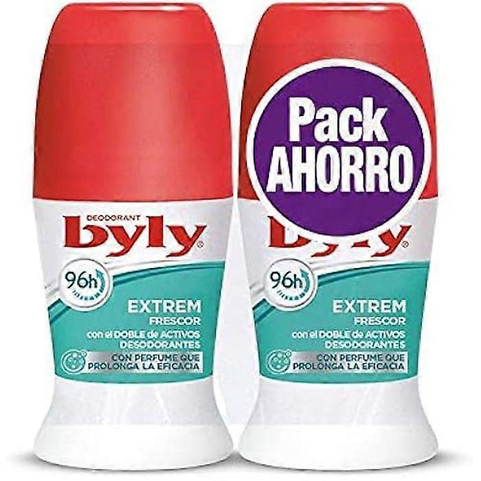 エクストリームフレッシュネスロールオンデオドラント-BYLY-Lote 2 X 50 ml