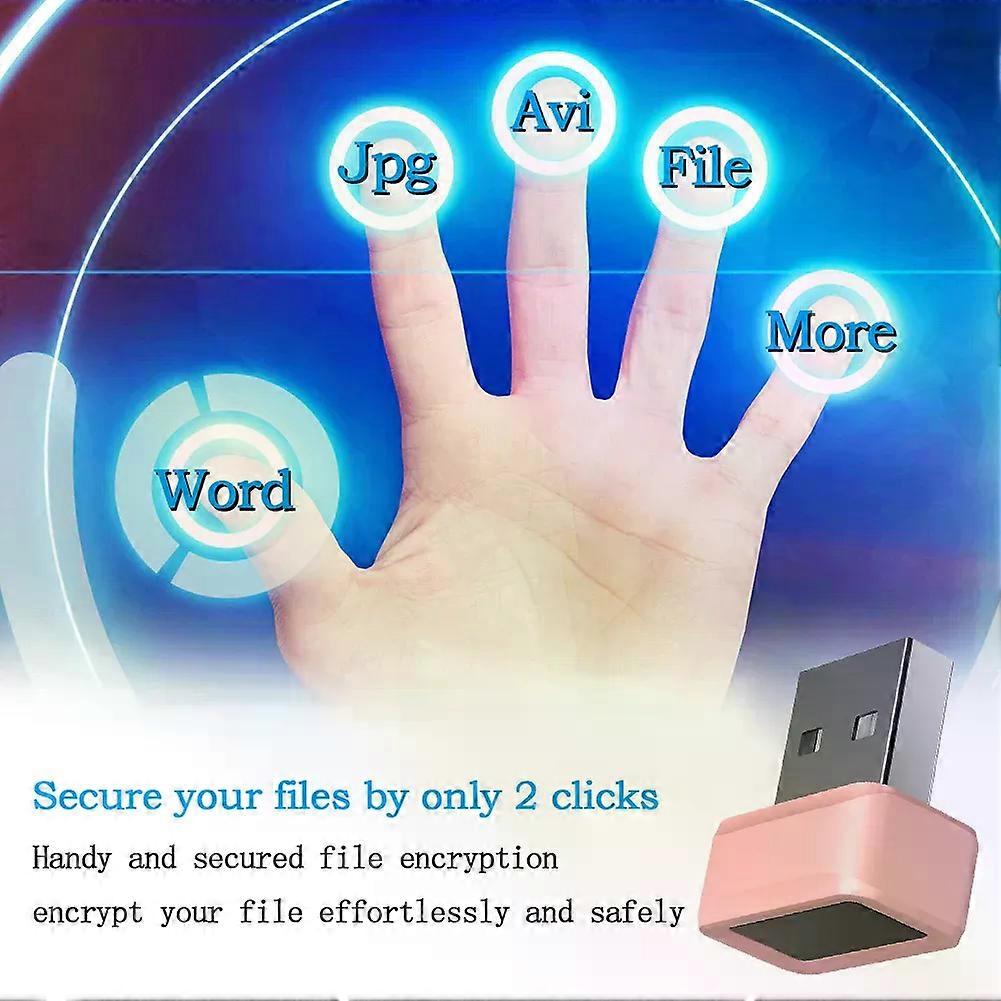 con USB Fingerprint Key Reader Biometric Mini Security Key Dongle Anti-Spoofing Windows Hello FIDO U2F Speedy Matching Security Key