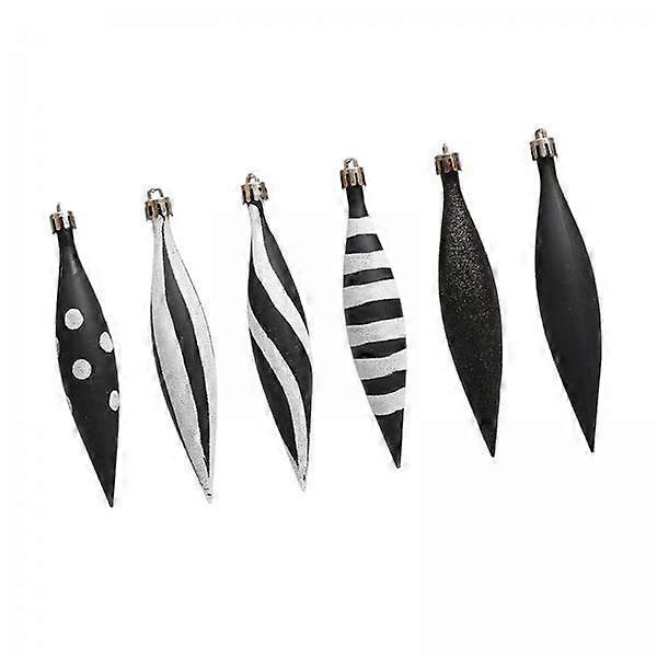 4x 6x Christmas Tree Hanging Ornament Set Shatterproof Decorative Xmas Tree