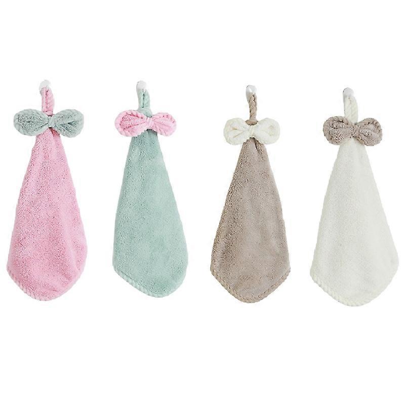 Bowknot Hanging Hand Towels with Hanging Loop, for Kitchen Bathroom